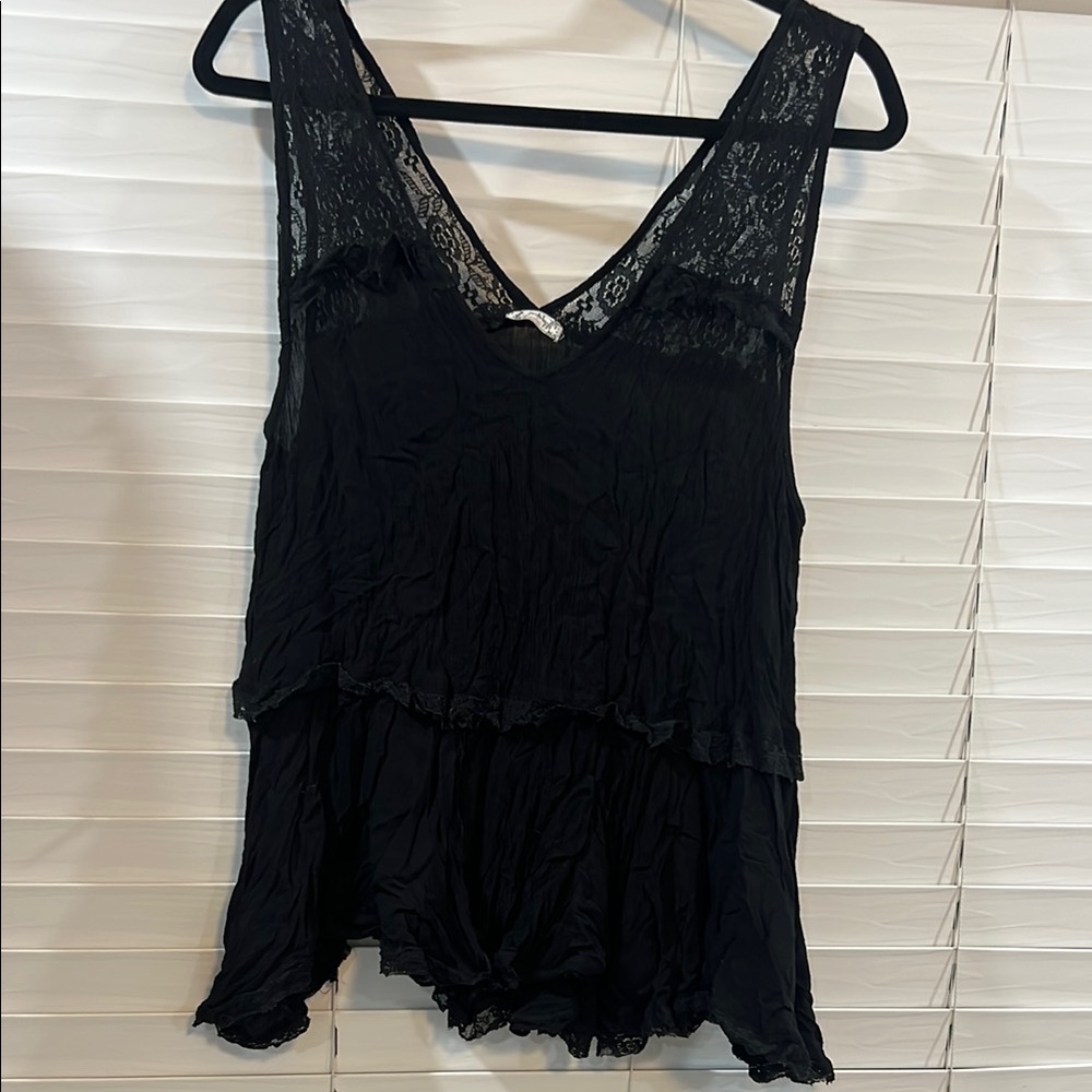 Free People Intimately White Lace Trapeze Cami Tank Top Women’s M